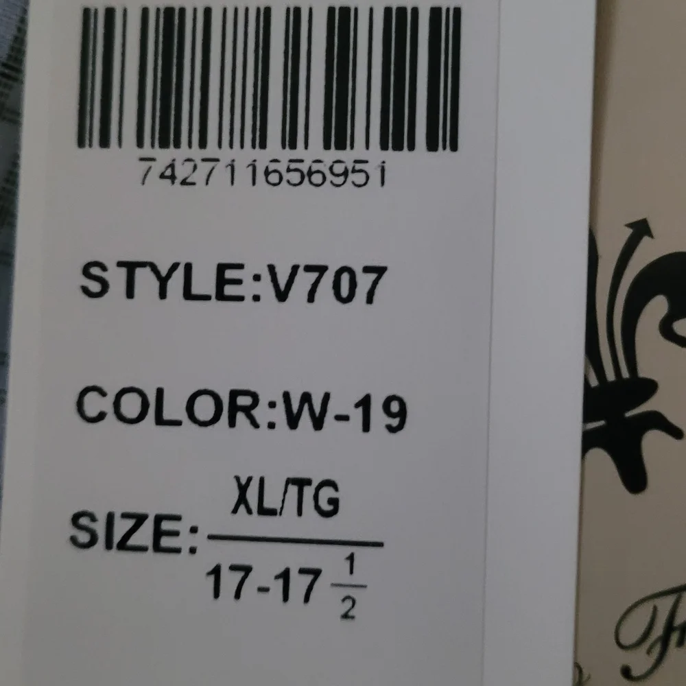 Rosso Fiorentino Plaid dress Shirt  Men's Size17- 17 1/2 - Picture 6 of 6